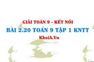 Bài 2.20 SGK Toán 9 tập 1 Kết nối tri thức